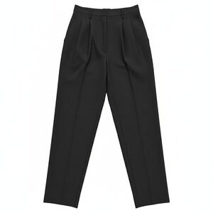 Modern Essentials Pleated Trousers Womens 8 Black‎ Excellent High Rise Tapered